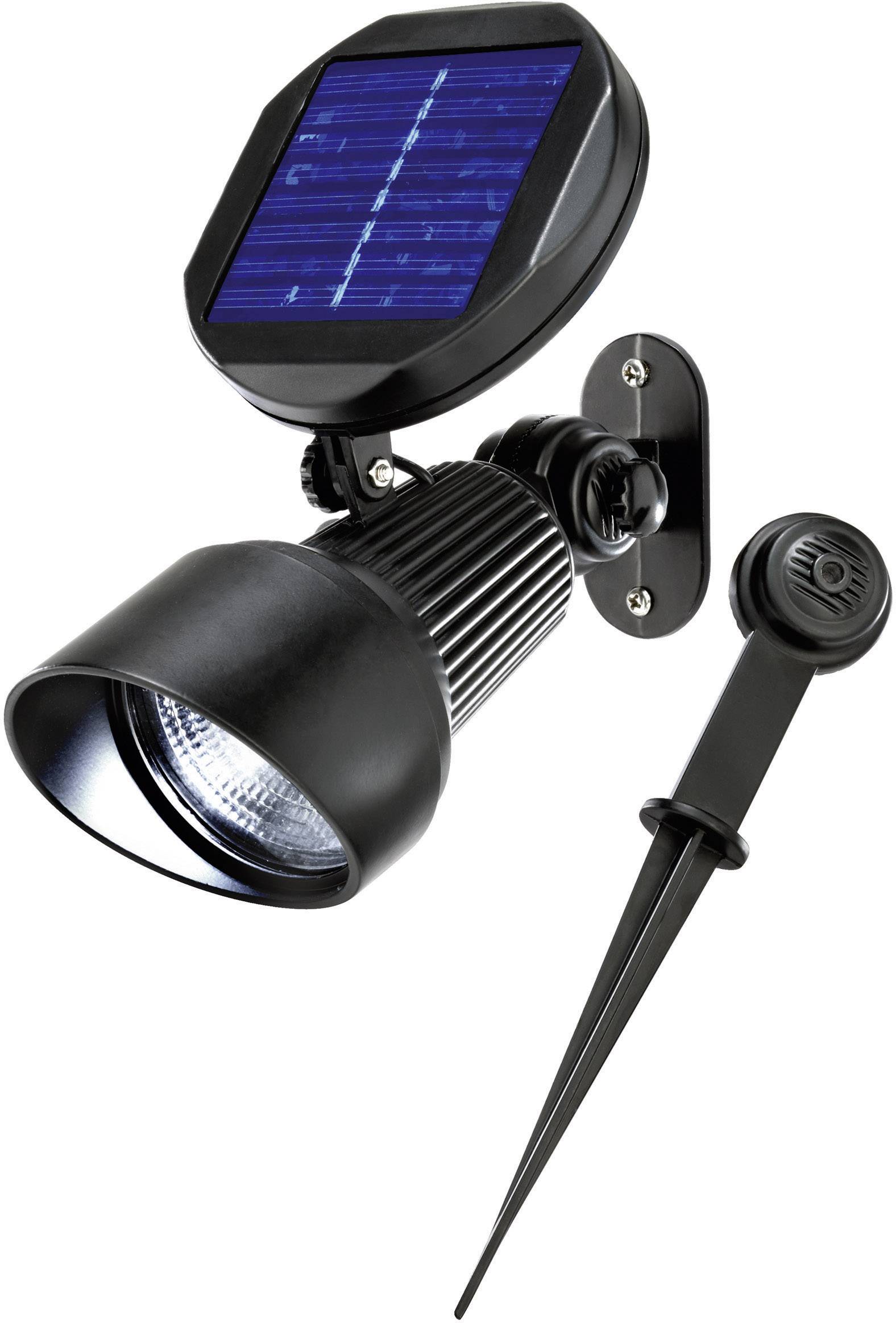 Esotec Solar-Gartenstrahler Spotlight 102138 LED Kaltweiß Schwarz