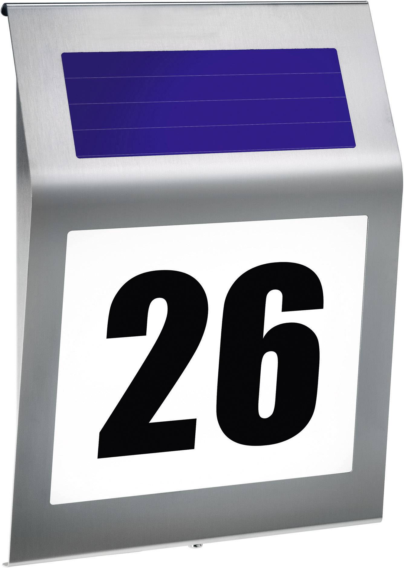 Esotec Style 102031 Solar-Hausnummernleuchte Warmweiß, Kaltweiß Edelstahl