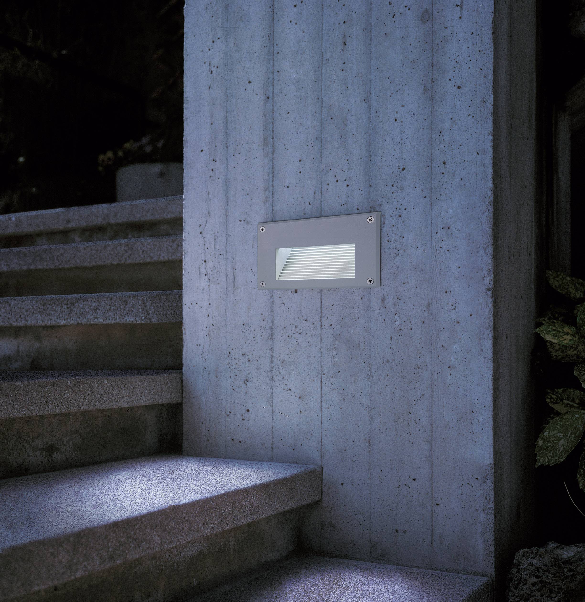 SLV Brick 229702 Außeneinbauleuchte LED fest eingebaut LED F (A - G) 1.4 W Silber-Grau