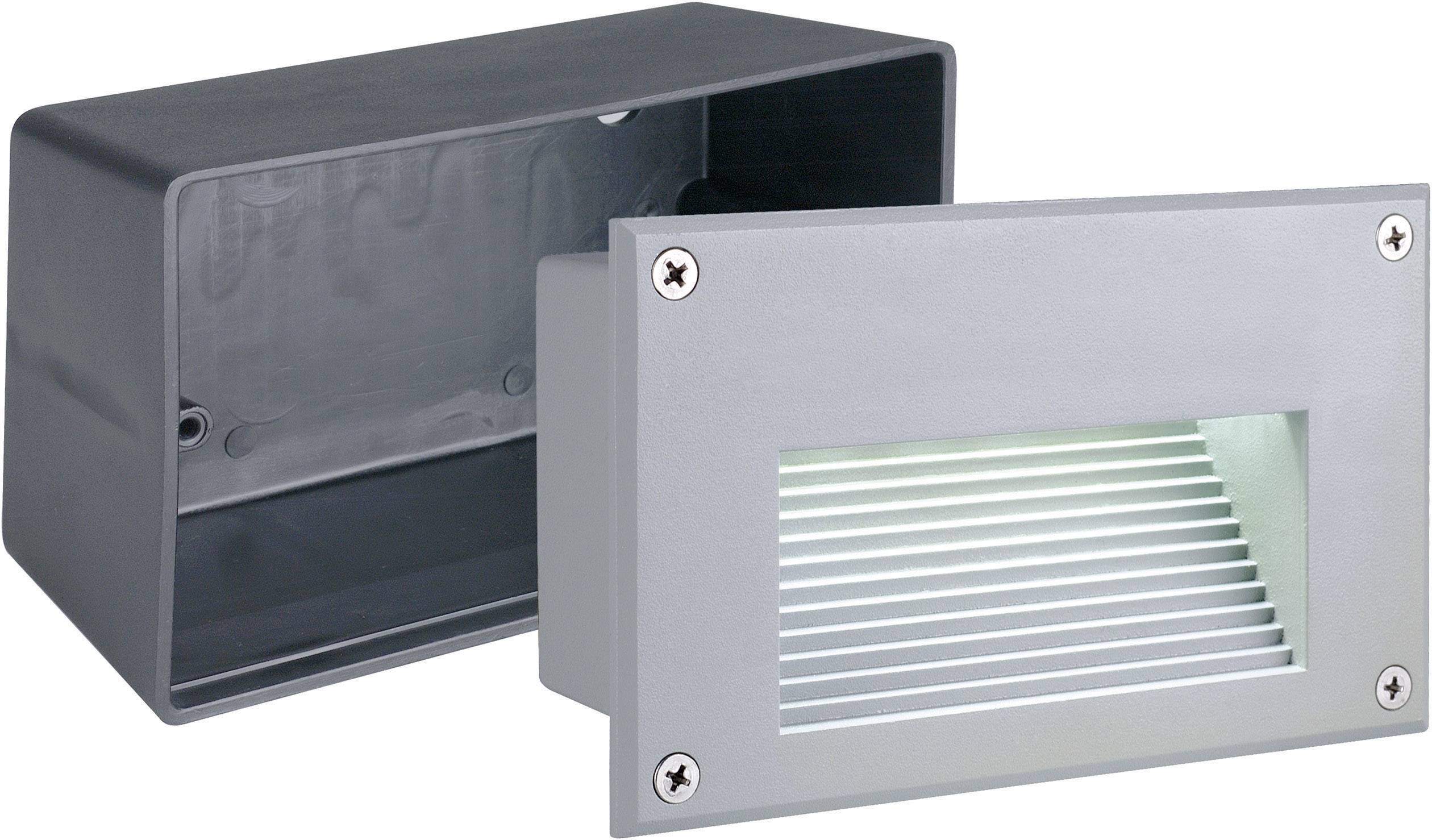 SLV Brick 229702 Außeneinbauleuchte LED fest eingebaut LED F (A - G) 1.4 W Silber-Grau
