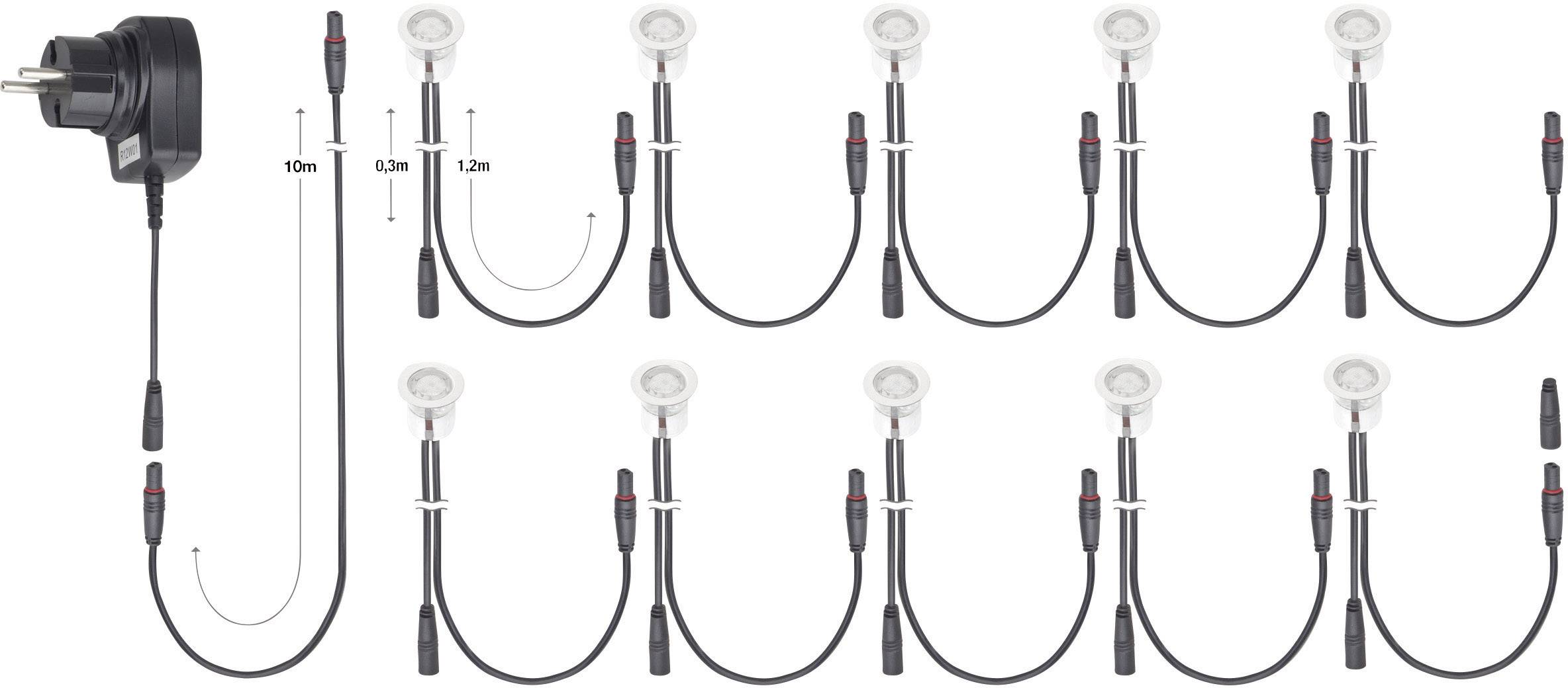 Brilliant G03093/75 Cosa 30 LED-Einbauleuchte 10er Set LED LED fest eingebaut 4.5W Edelstahl