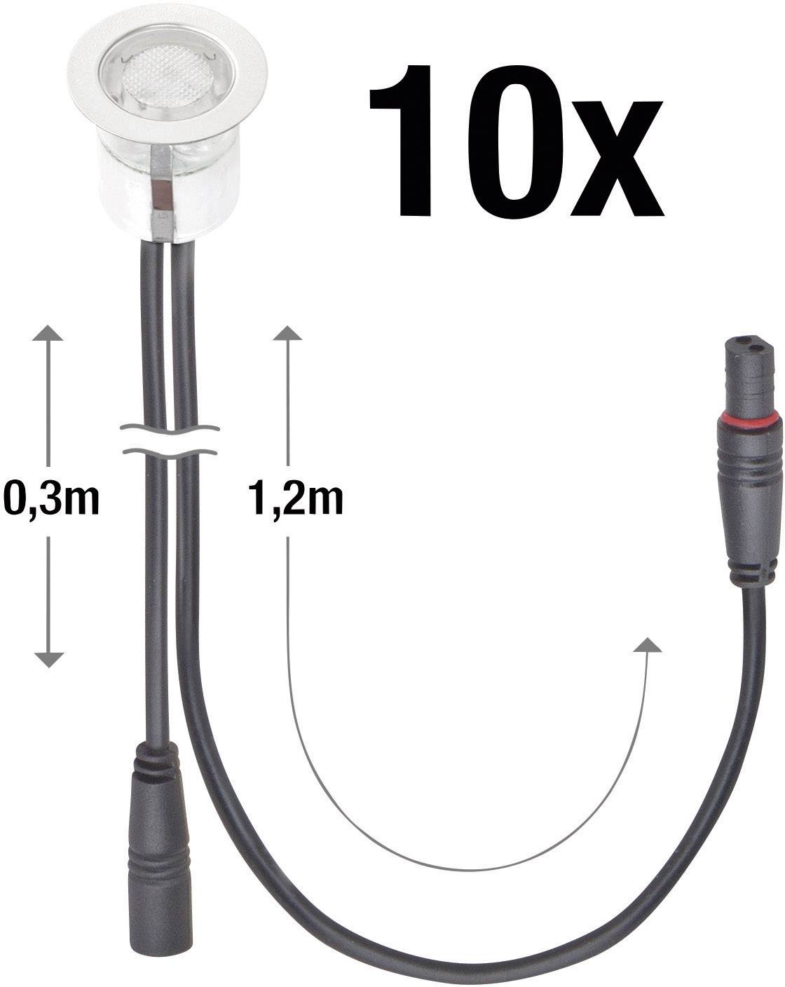 Brilliant G03093/75 Cosa 30 LED-Einbauleuchte 10er Set LED LED fest eingebaut 4.5W Edelstahl