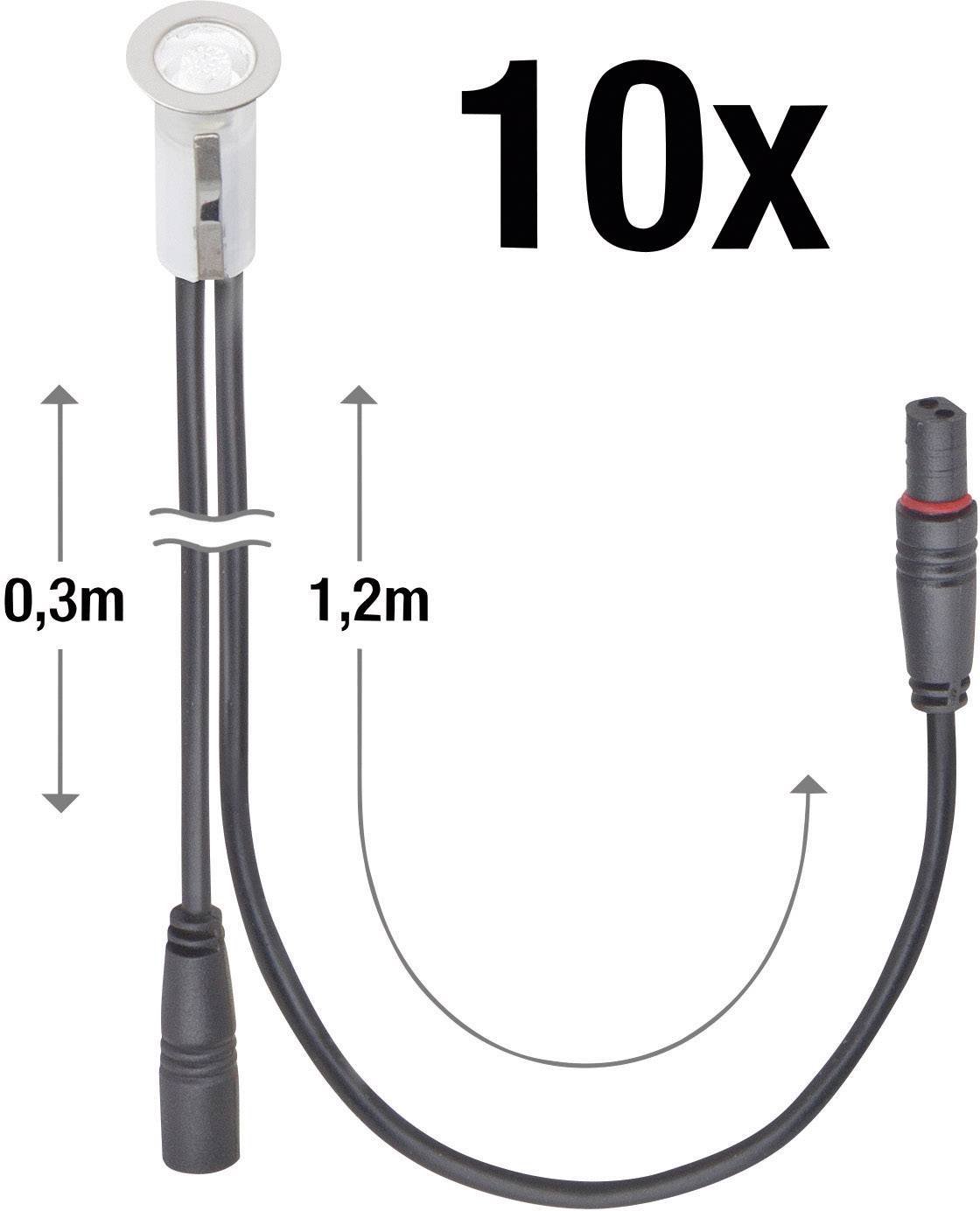 Brilliant G03090/75 Cosa 15 LED-Einbauleuchte 10er Set EEK: G (A - G) LED LED fest eingebaut 1.5W Edelstahl