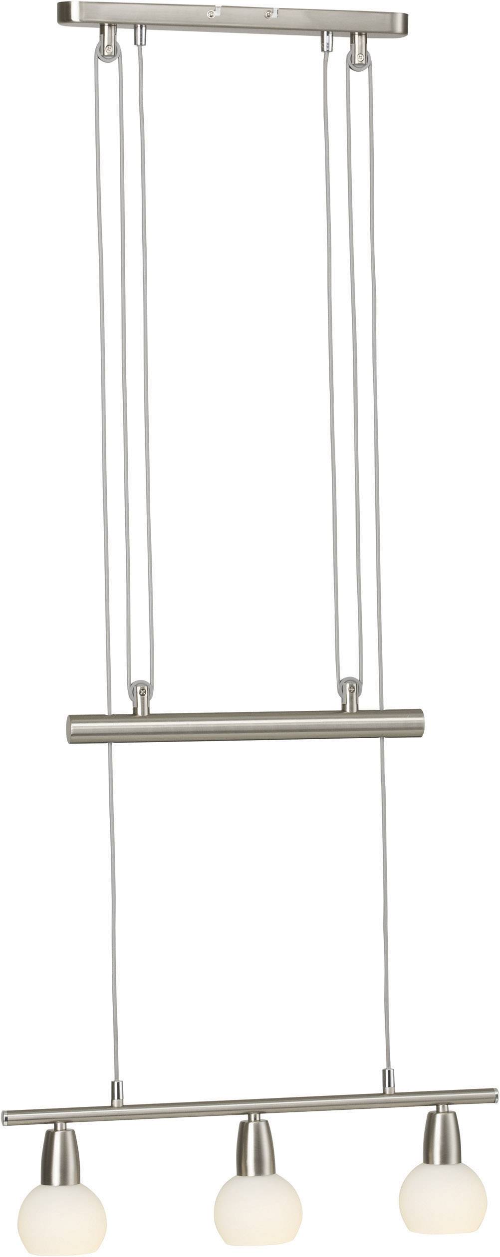Brilliant Mona 93248/77 Pendelleuchte Glühlampe, Energiesparlampe E14  120 W Eisen, Chrom, Alabaster