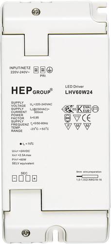 60W 24V LED-Trafo Konstantspannung 0 - 2.5A 24 V/DC nicht dimmbar