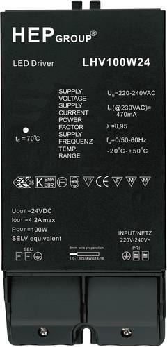 LED-Trafo Konstantspannung 0 - 4.16A 24 V/DC nicht dimmbar