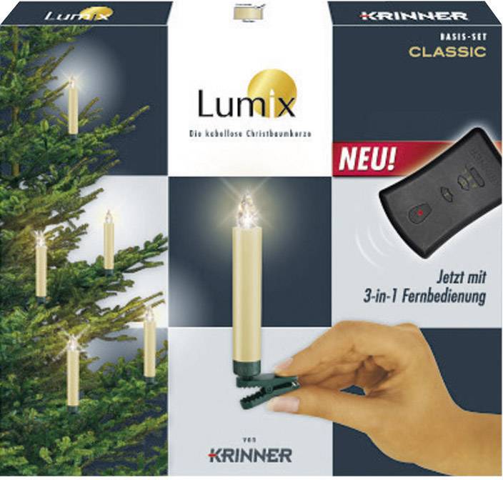 Lumix 74222 Funk-Weihnachtsbaum-Beleuchtung batteriebetrieben Warmweiß