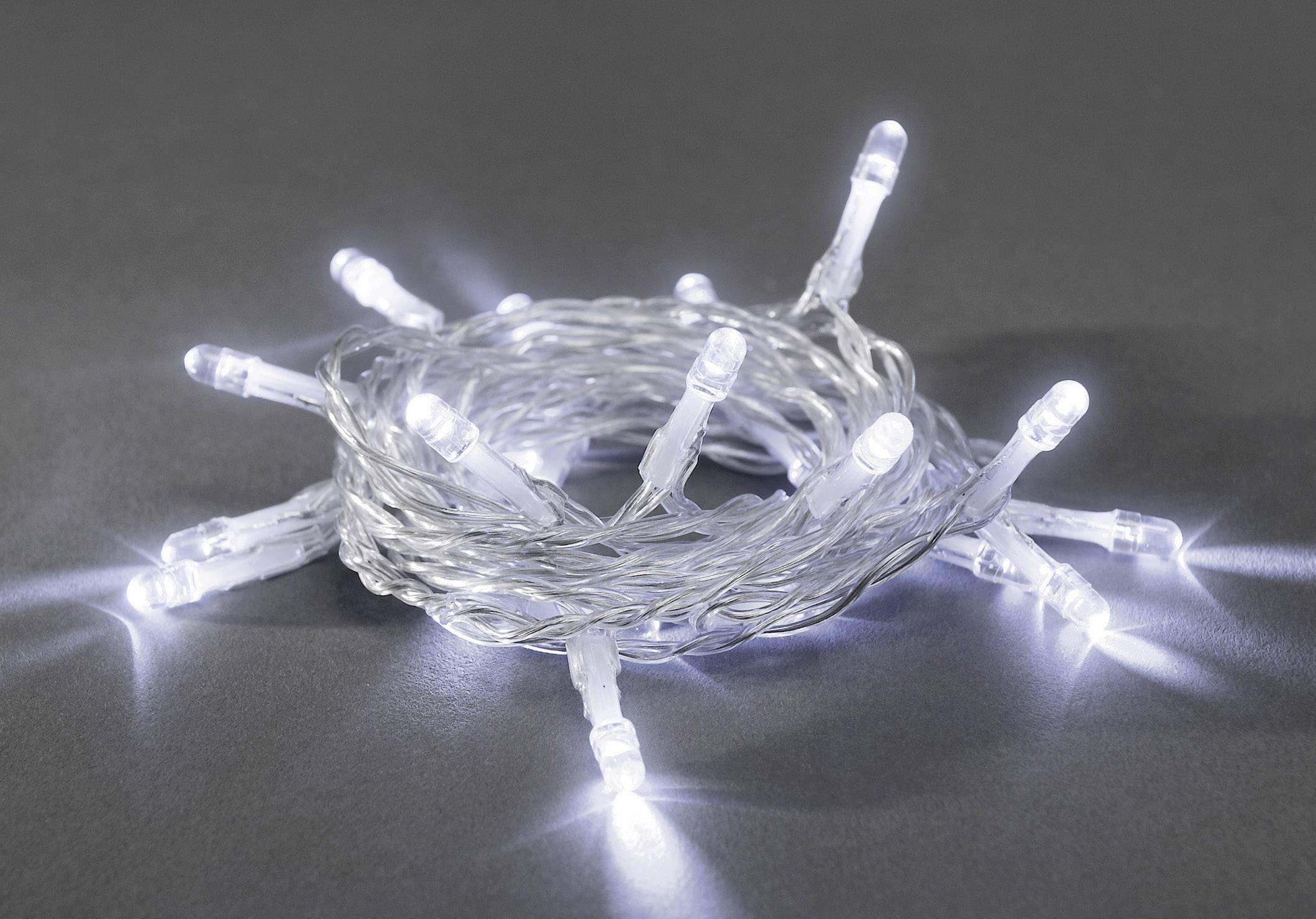 Konstsmide 1408-203 Micro-Lichterkette Innen batteriebetrieben Anzahl Leuchtmittel 20 LED Kaltweiß