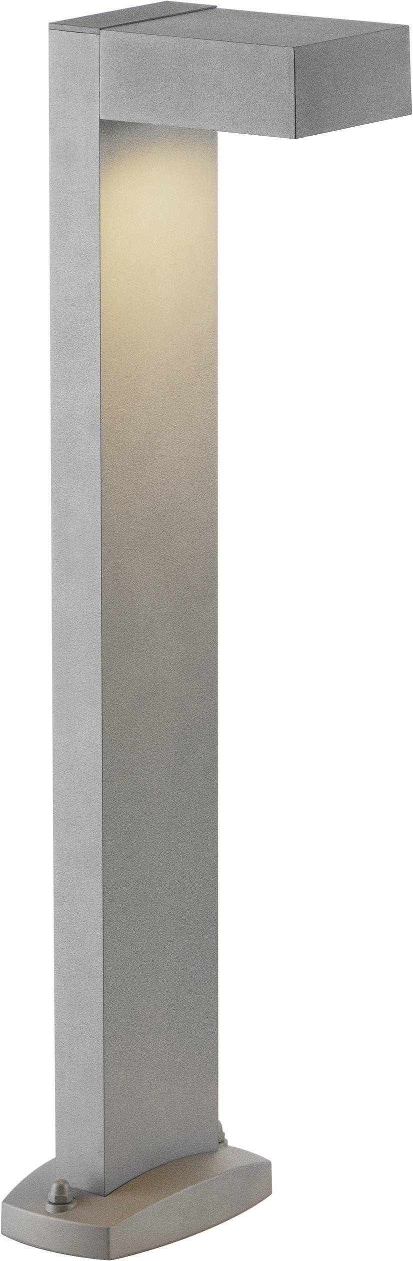 SLV 232294 Quadrasyl 75 Außenstandleuchte Energiesparlampe GX53 11W Silber-Grau