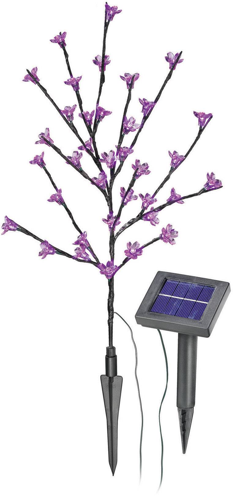 Esotec Solar-Dekoleuchte Arbuste 102104 Blütenstrauch LED 0.6W Pink Anthrazit