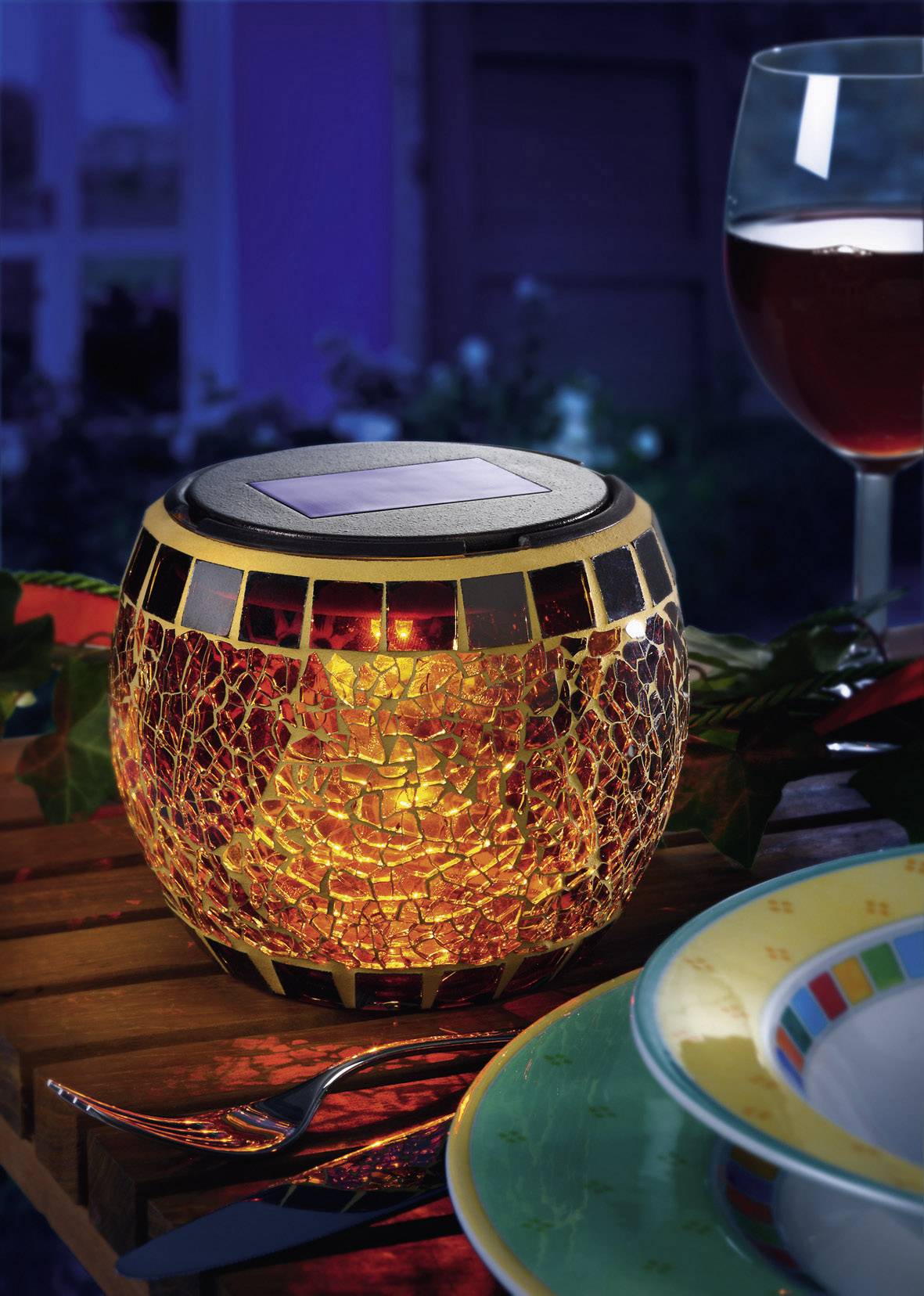 Esotec Brilliant 102066 Solar-Gartenleuchte Warmweiß Braun