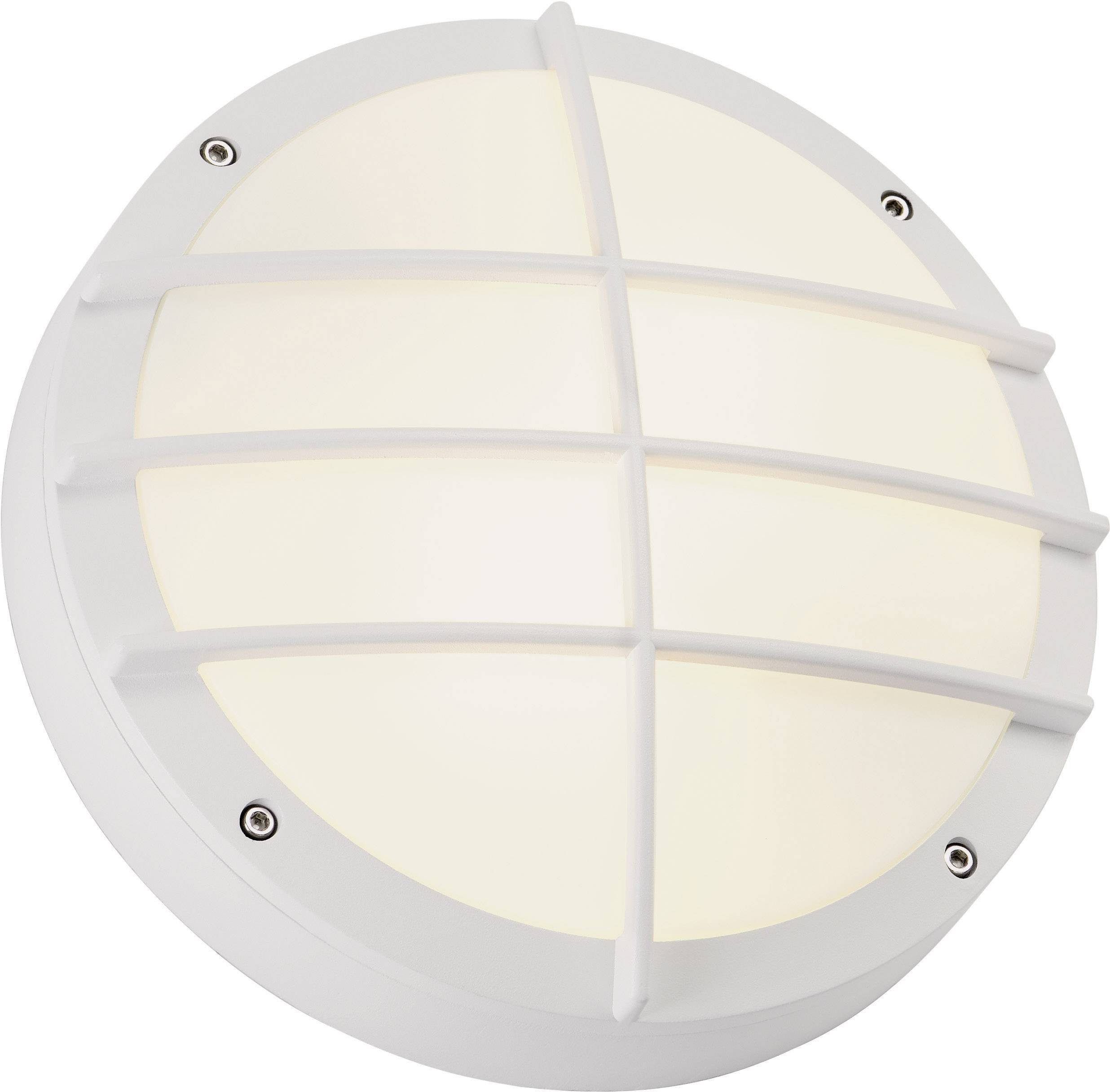 SLV Bulan Grid 229081 Außenwandleuchte Energiesparlampe, LED E27 50W Weiß