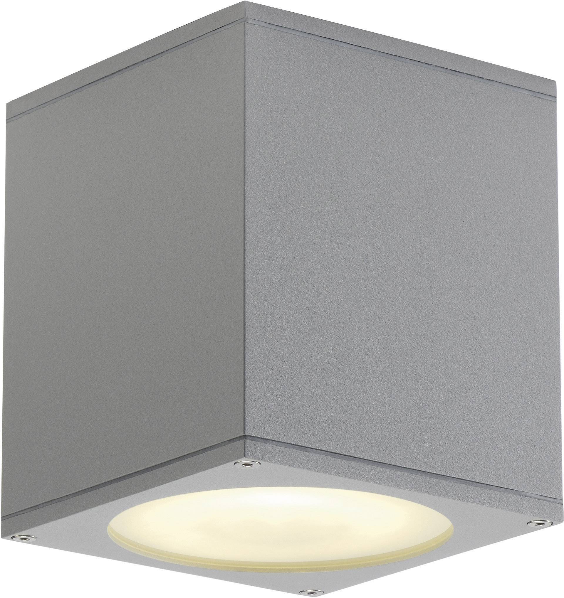 SLV 229554 Big Theo Außendeckenleuchte Halogen, LED GU10 75 W Silber-Grau