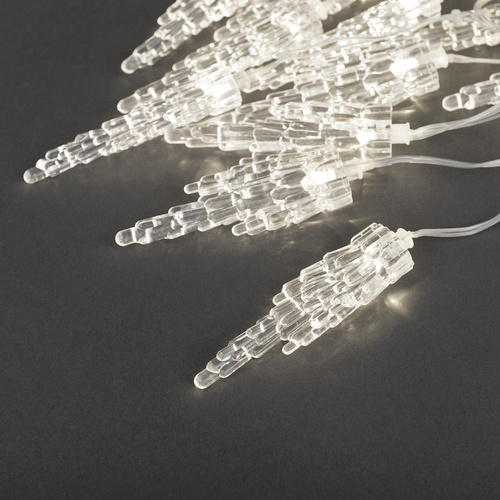 Konstsmide Lichtervorhang-Eiszapfen Außen 24 V 20 LED Warmweiß (L x B x H) 9 m x 400 cm x 22 cm