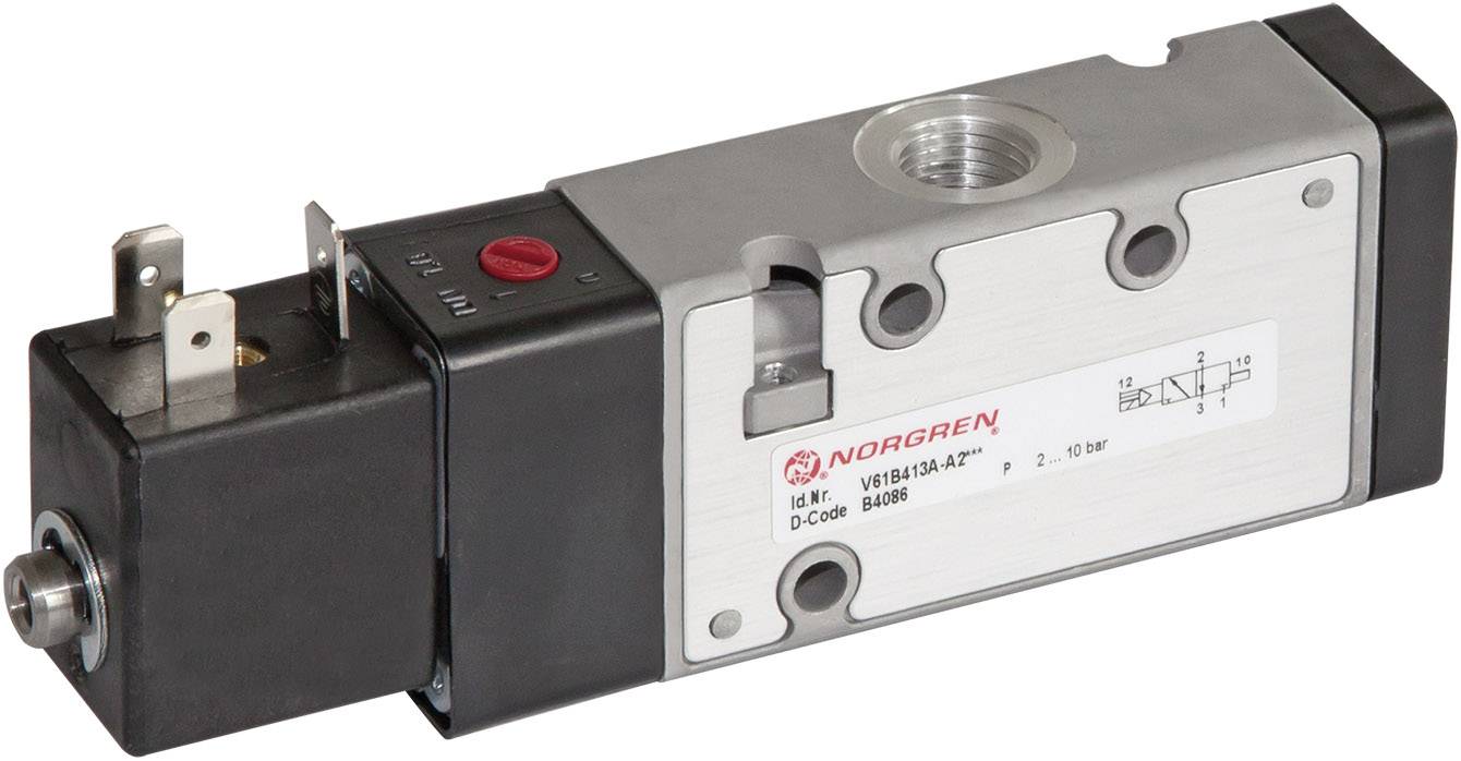 Norgren IMI Mechanischbetätigtes Pneumatik-Ventil V61B413A-A213L 24 V/DC Gehäusematerial Aluminium Dichtungsmaterial NBR 1St.