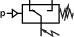 Schaltsymbol zeigt ein MOSFET mit integriertem Schutz-Diodennetzwerk, dient der Steuerung und Stromregelung in digitalen Schaltungen.