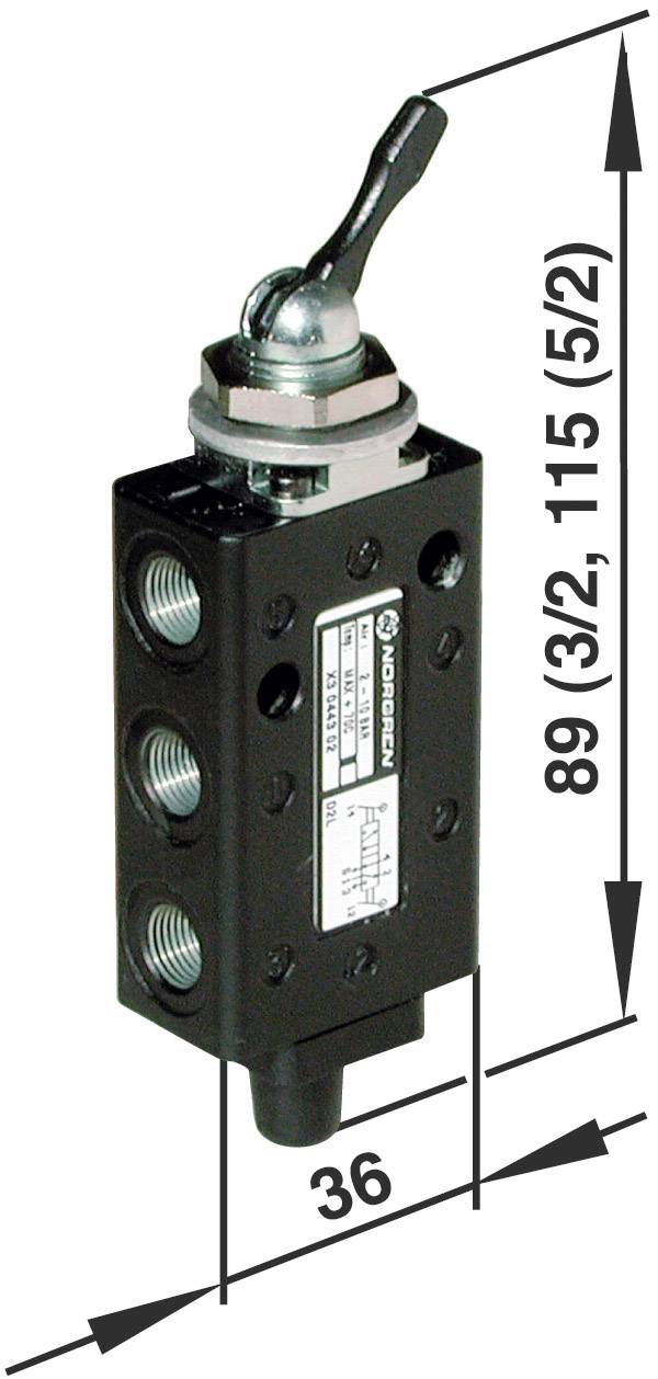 Norgren IMI Mechanischbetätigtes Pneumatik-Ventil X3044302 Gehäusematerial Aluminium 1 St.