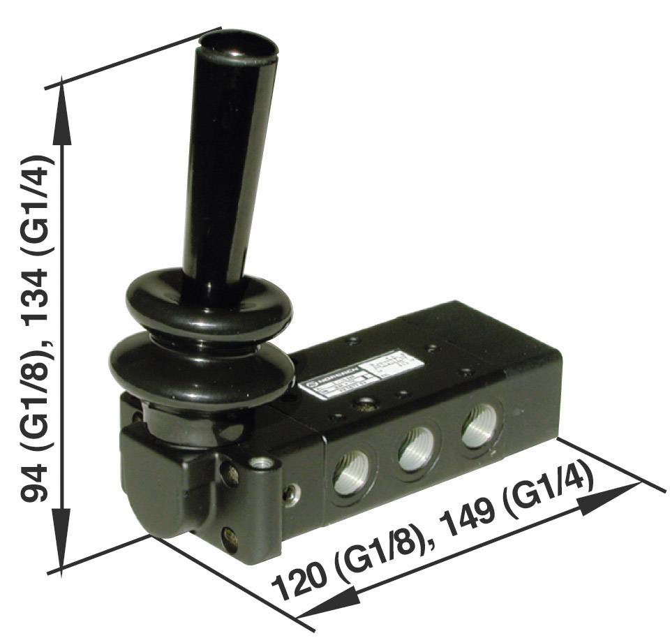 Norgren Mechanischbetätigtes Pneumatik-Ventil X3363702 Gehäusematerial Aluminium 1St.