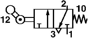 Norgren Mechanischbetätigtes Pneumatik-Ventil SP/M1553/8 Gehäusematerial Kunststoff Dichtungsmateri