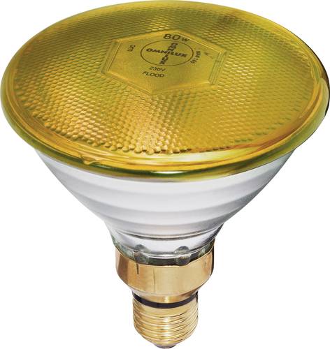 Par-38 FL gelb Halogen Lichteffekt Leuchtmittel 230V E27 80W Gelb dimmbar
