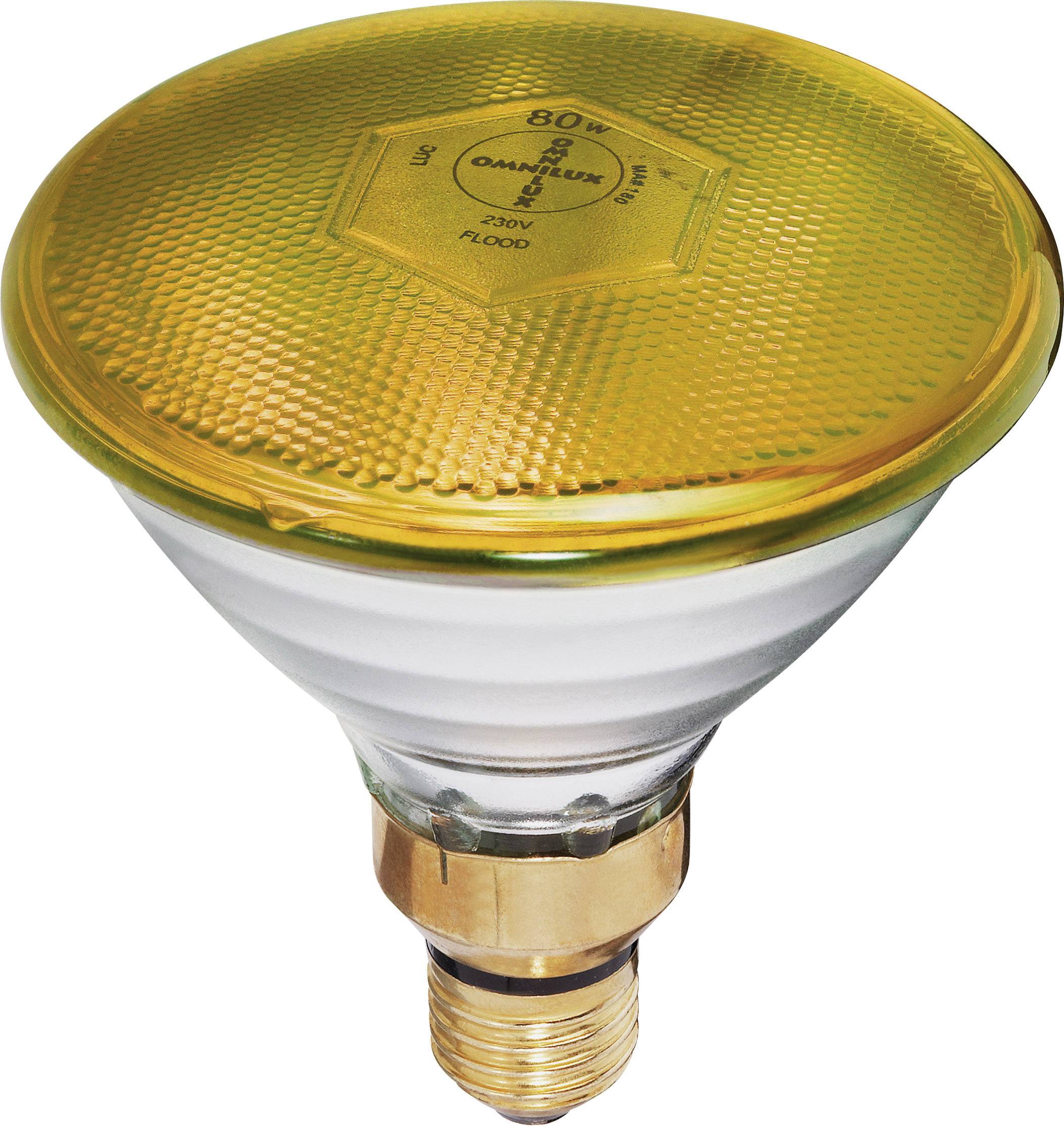 Par-38 FL gelb Halogen Lichteffekt Leuchtmittel 230V E27 80W Gelb dimmbar