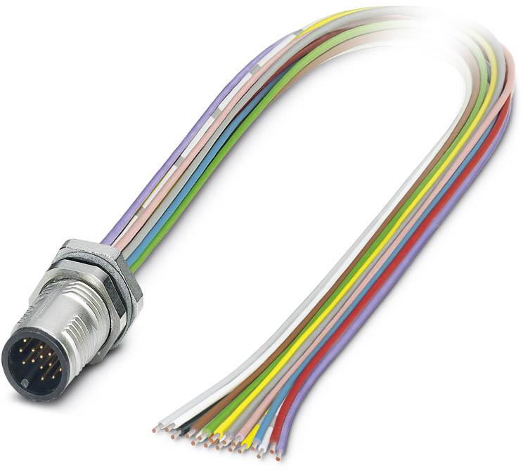Phoenix Contact 1437135 Sensor-/Aktor-Einbausteckverbinder M12 Stecker, Einbau 0.50m Polzahl Sensoren: 17 1St.
