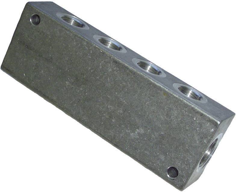 ICH Verteilerblock, beidseitig 61411 10 bar (max)