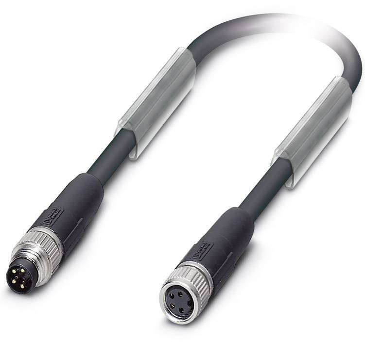 Phoenix Contact 1543346 Sensor-/Aktor-Datensteckverbinder, konfektioniert M8 Stecker, gerade, Buchse, gerade 0.13m Polzahl