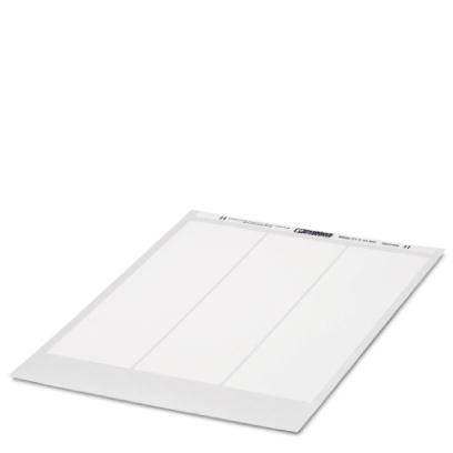 Ein weißer Kunststoffbrett, rechteckig und mit leichtem Winkel, auf weißem Hintergrund.