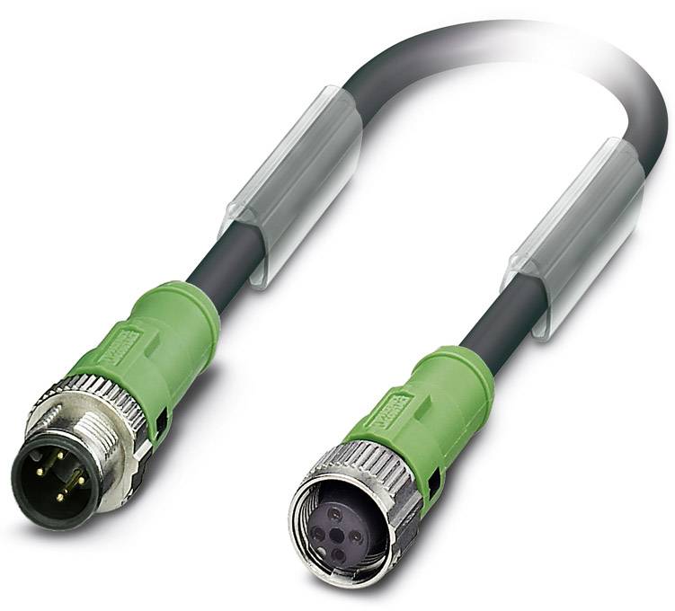 Phoenix Contact 1555716 Sensor-/Aktor-Steckverbinder, konfektioniert M12 Stecker, gerade, Buchse, gerade 2.00 m Polzahl Sensoren: 4 1 St.