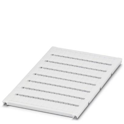 Ein rechteckiges, weißes Bauteil mit mehreren parallelen Schlitzen. Möglicherweise Teil eines Lüftungssystems oder einer Abdeckung.