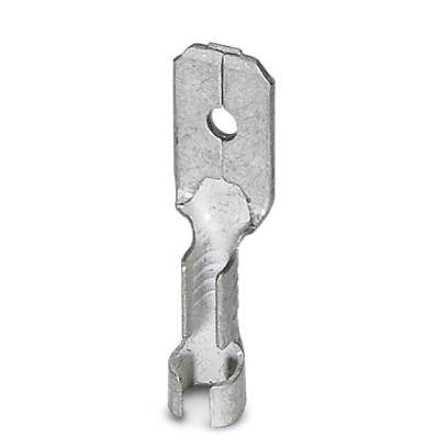 Phoenix Contact 3240162 Flachstecker Steckbreite: 6.3mm Steckdicke: 0.8mm 180° Unisoliert Metall 100St.
