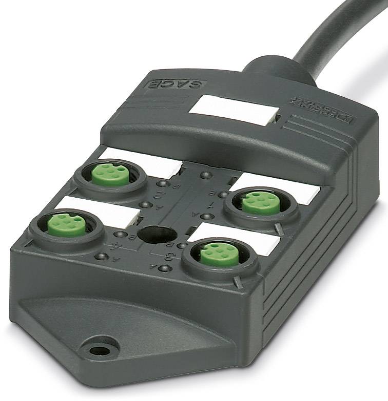 Phoenix Contact SACB-4/ 8-L- 5,0PUR SCO P 1452602 Sensor/Aktorbox passiv M12-Verteiler mit Kunststoffgewinde 1 St.