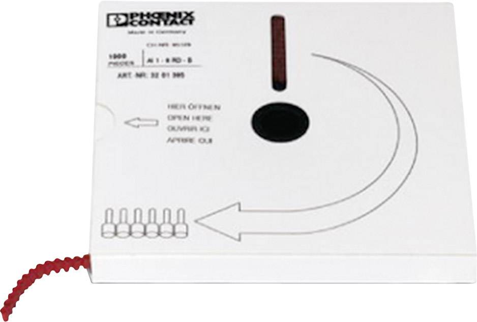 Weiße Verpackungsbox mit rotem Reißstreifen. Markenlogo und Produktinformationen sind oben sichtbar.'D3.6-B-5' und 'Hier öffnen' sind aufgedruckt.