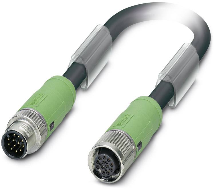 Phoenix Contact 1402551 Sensor-/Aktor-Steckverbinder, konfektioniert M12 Stecker, gerade, Buchse, gerade 3.00 m Polzahl Sensoren: 12 1 St.