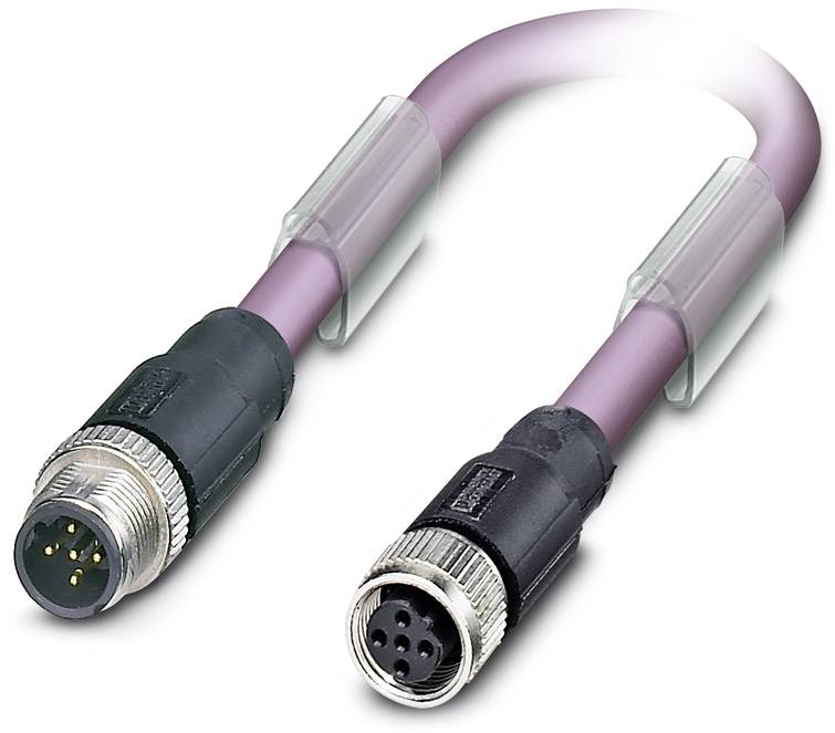 Phoenix Contact 1507382 Sensor-/Aktor-Datensteckverbinder, konfektioniert M12 Stecker, gerade, Buchse, gerade 5.00 m Polzahl Sensoren: 2 1 St.