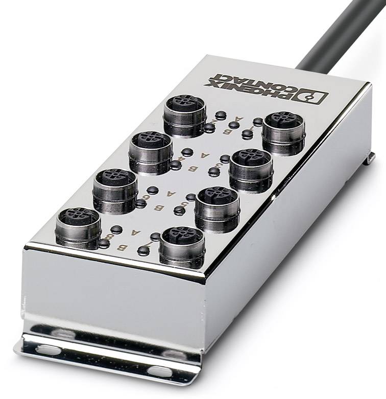 Phoenix Contact SACB-8/16-L- 5,0PVC FB 1555541 Sensor/Aktorbox passiv M12-Verteiler mit Metallgewinde 1 St.