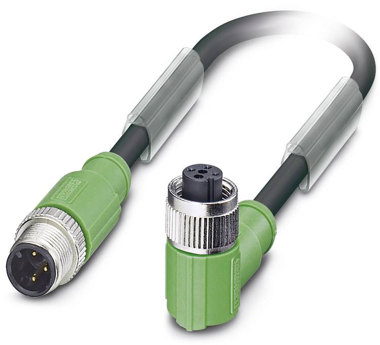 Phoenix Contact 1502387 Sensor-/Aktor-Steckverbinder, konfektioniert M12 Stecker, gerade, Buchse, gewinkelt 2.00m Polzahl