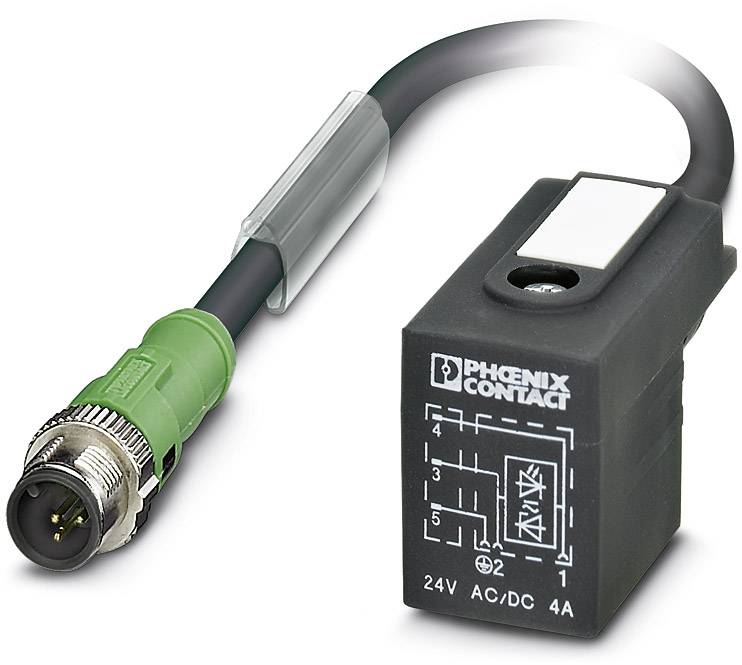 Phoenix Contact 1435289 Sensor-/Aktor-Steckverbinder, konfektioniert M12 Stecker, gerade, Stecker, gewinkelt 30.00cm Polzahl