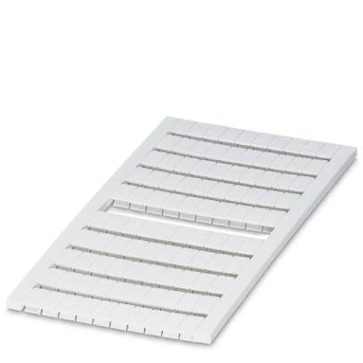 Weiße Keramikablage mit schmalen, parallel verlaufenden Linien und einer Aussparung in der Mitte.