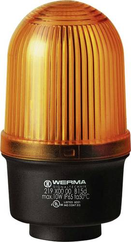 Werma Signaltechnik Signalleuchte 219.300.00 219.300.00 Gelb Dauerlicht 12 V/AC, 12 V/DC, 24 V/AC