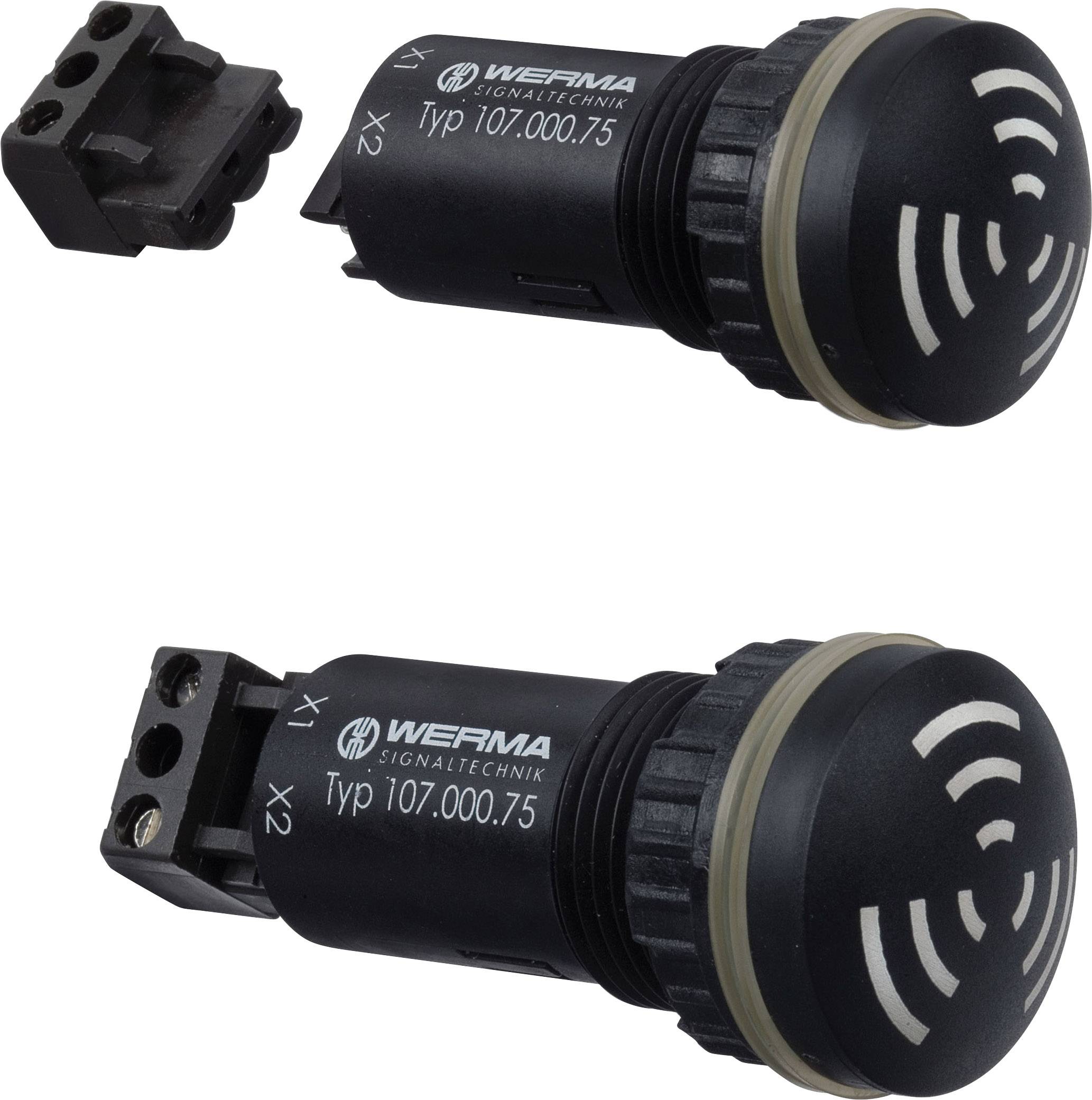 Werma Signaltechnik Signalsummer 107.000.75 107.000.75 Dauerton 24 V/AC, 24 V/DC 80 dB