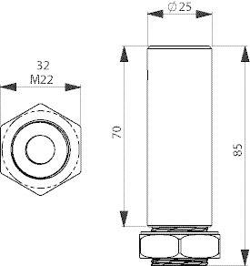 ComPro CO ST Signalgeber Rohradapter Passend für Serie (Signaltechnik) Signalelement Serie CO ST40