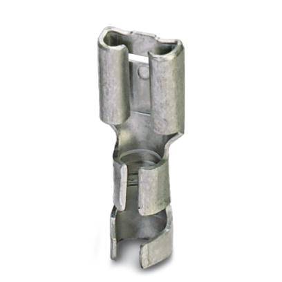 Phoenix Contact 3240160 Flachsteckhülse Steckbreite: 6.3mm Steckdicke: 0.8mm 180° Unisoliert Metall 100St.