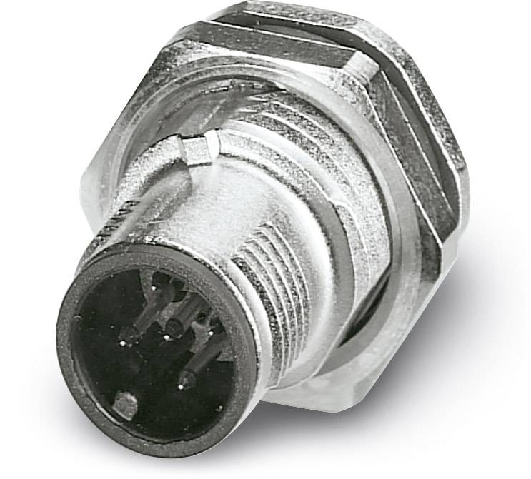 Ein Metall-Steckverbinder mit mehreren Stiften, geeignet für elektronische Verbindungen in Industriemaschinen.