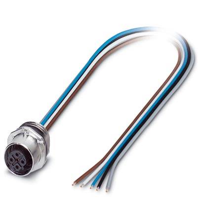 Phoenix Contact 1520000 Sensor-/Aktor-Einbausteckverbinder M12 Buchse, Einbau 0.50 m Polzahl Sensor