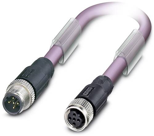 Phoenix Contact 1507395 Sensor-/Aktor-Datensteckverbinder, konfektioniert M12 Stecker, gerade, Buch