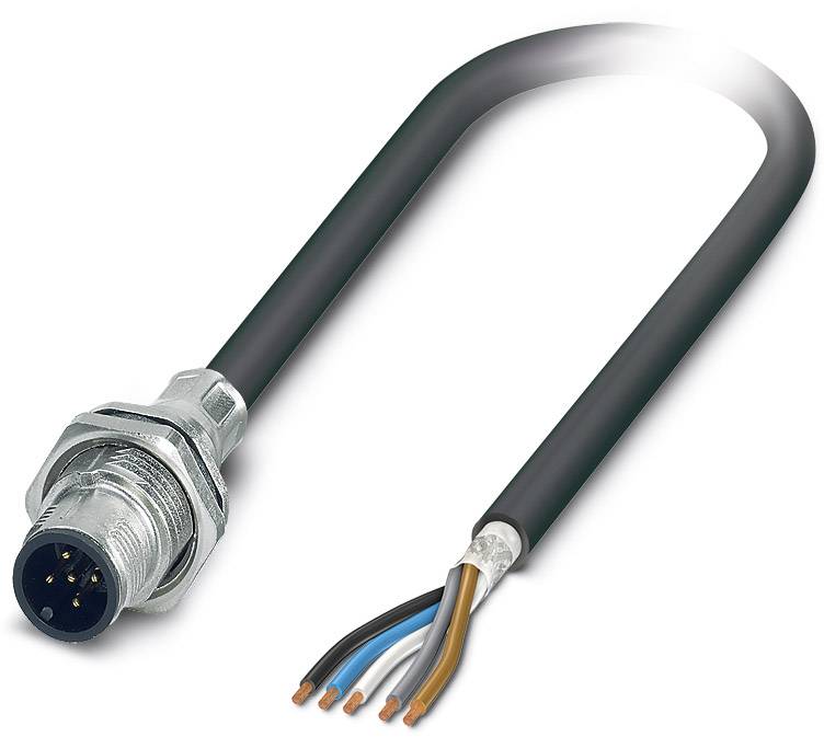 Phoenix Contact 1419409 Sensor-/Aktor-Einbausteckverbinder M12 Stecker, Einbau 1.00m Polzahl Sensoren: 5 1St.