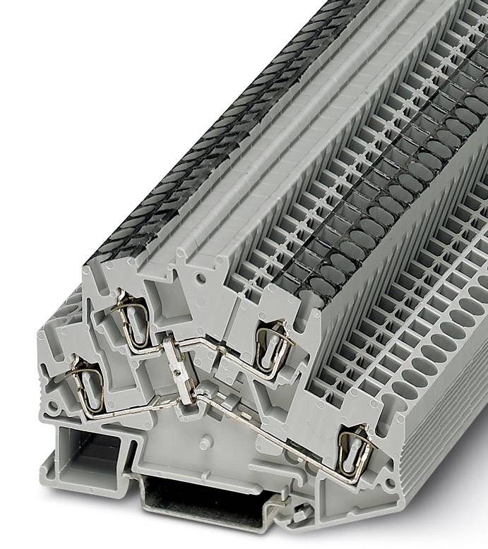 Phoenix Contact 3038477 Durchgangsreihenklemme 5.2 mm Zugfeder Grau 50 St.