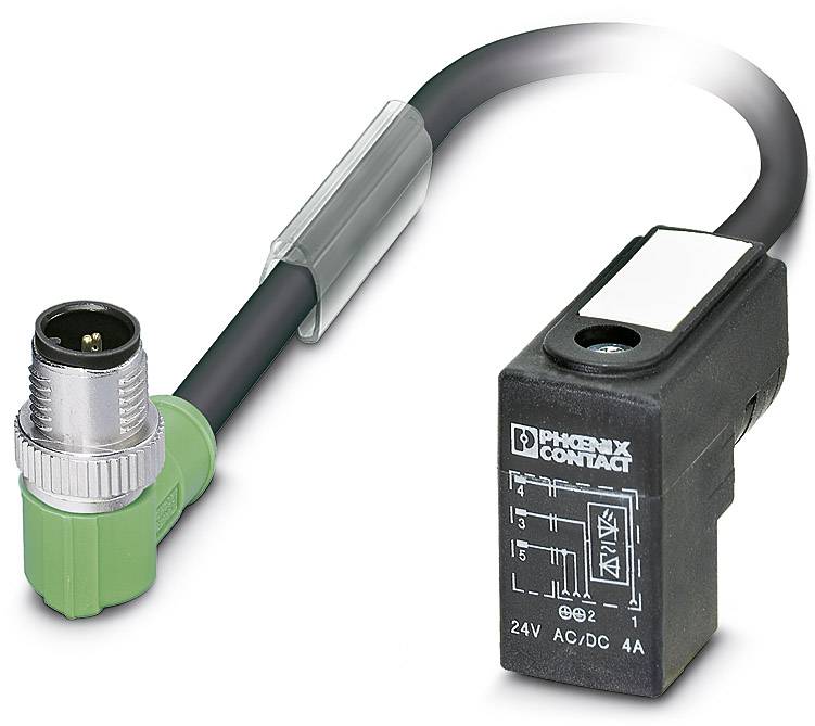 Phoenix Contact 1435645 Sensor-/Aktor-Steckverbinder, konfektioniert M12 Stecker, gewinkelt 0.60m Polzahl Sensoren: 3 1St.